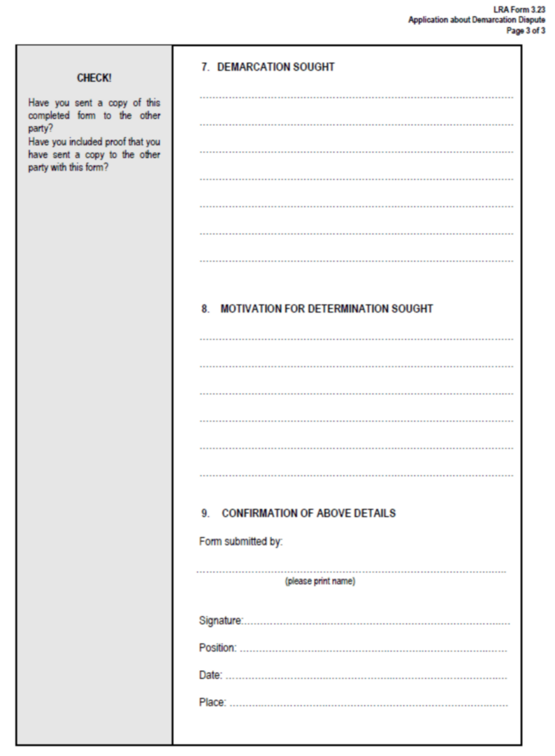 LRA &nbsp;Form 3.23 (Page 3)
