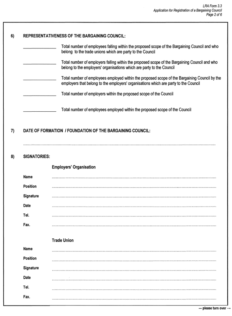 LRA Form 3.3 (page &nbsp;2)