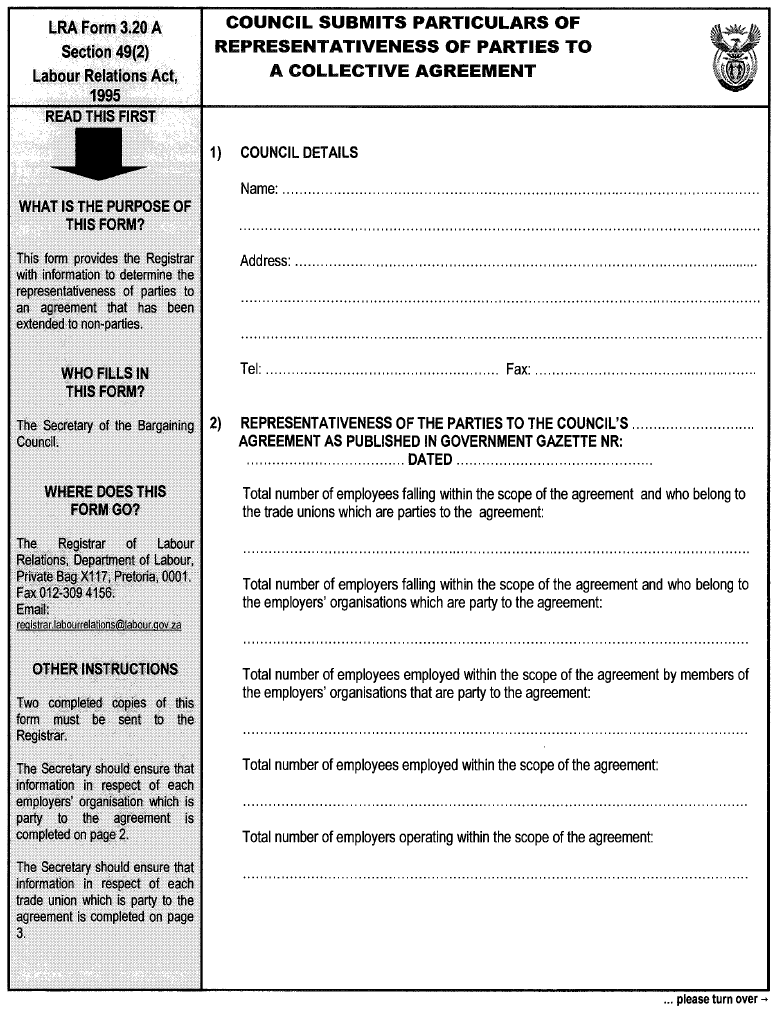 LRA Form 3.20A &nbsp;(Page 1)