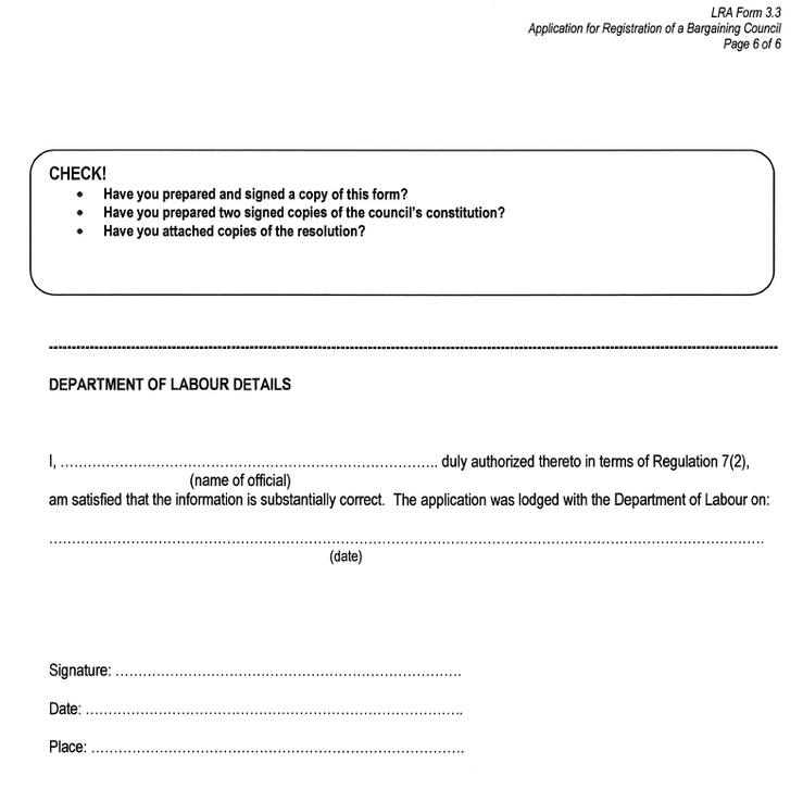 LRA Form 3.3 (page &nbsp;6)
