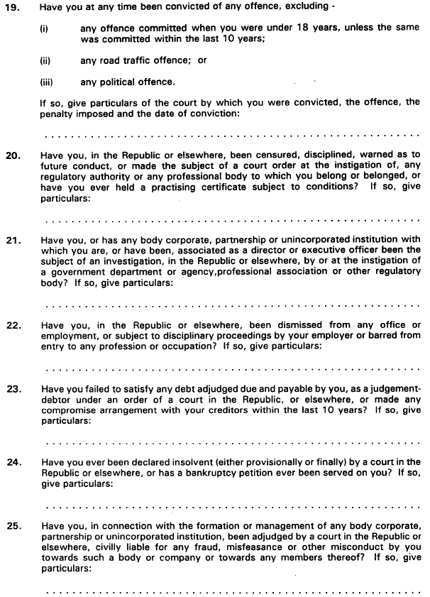 R2508 39. Form DI020 iii