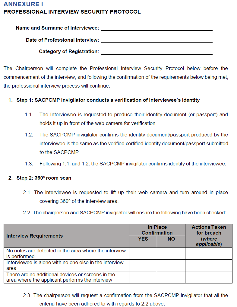 Rules for Reg Annex I i